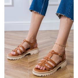 Sandales brunes avec une boucle 2