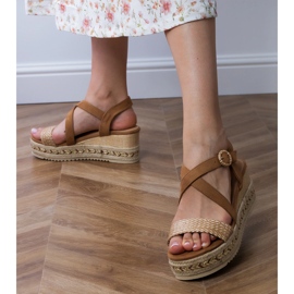 Sandales d'espadrilles brunes pour coin 2