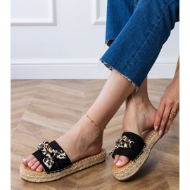 Espadrilles noires avec un arc le noir 1