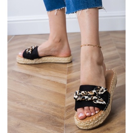 Espadrilles noires avec un arc le noir 5