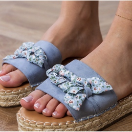 Espadrilles bleues avec un arc 4
