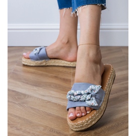 Espadrilles bleues avec un arc 3