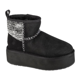 EMU Australia Stinger tricot Flatform W13143-Blak Chaussures noir 1