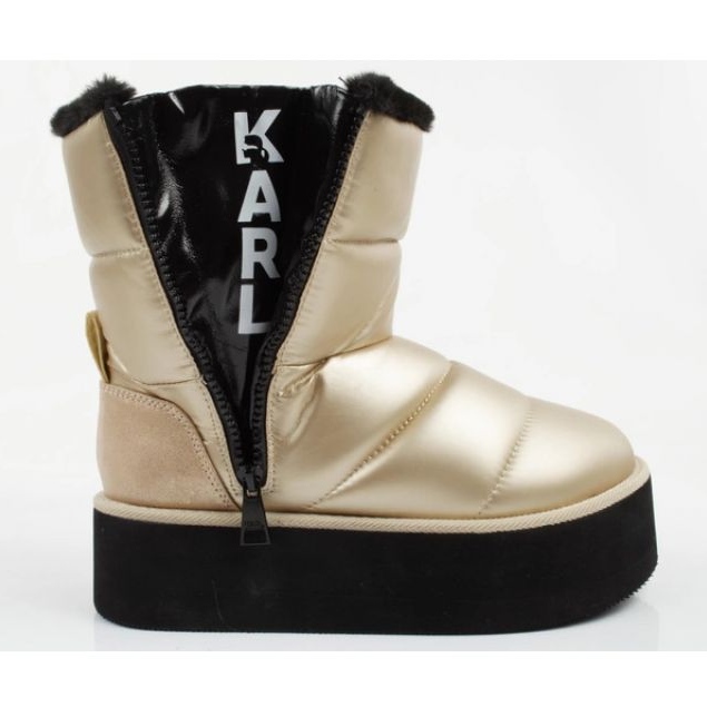 Chaussures, bottes de neige Karl Lagerfeld Thermo KL48554HGD doré 2