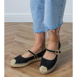 Espadrilles noires avec une boucle décorative le noir 3