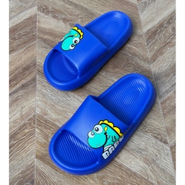Les tongs des enfants bleus avec imprimé 1