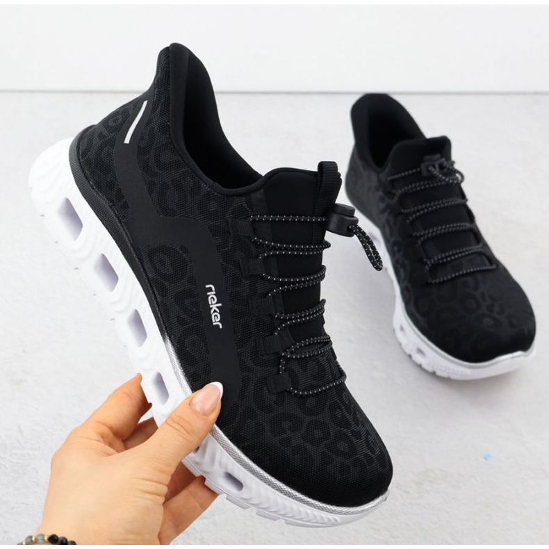 Chaussures de sport pour femmes Rieker M6066-01 Black noir 1