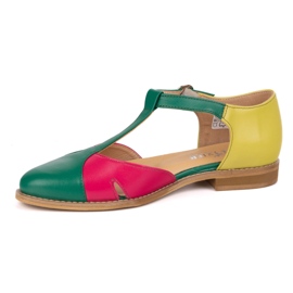 Olivier Sandales en cuir féminin 4240/35 Ziel / Roz / Zol vert 1 Olivier Sandales en cuir féminin 4240/35 Ziel / Roz / Zol vert 1