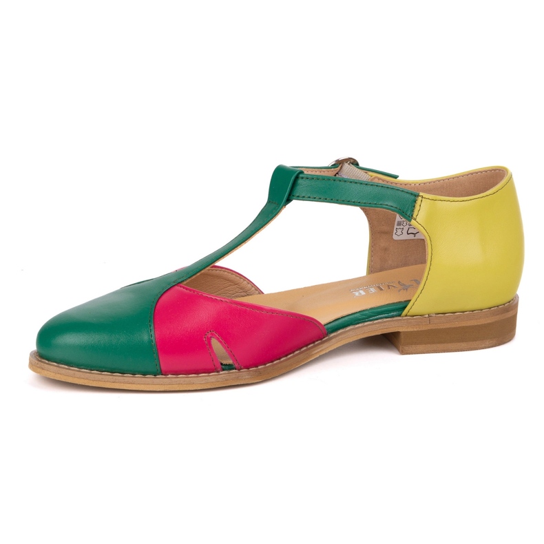 Olivier Sandales en cuir féminin 4240/35 Ziel / Roz / Zol vert 1