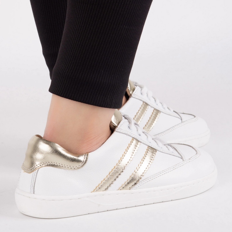 Sneakers Barefoot Women's Kaia Olivier - Chaussures en cuir blanc 1