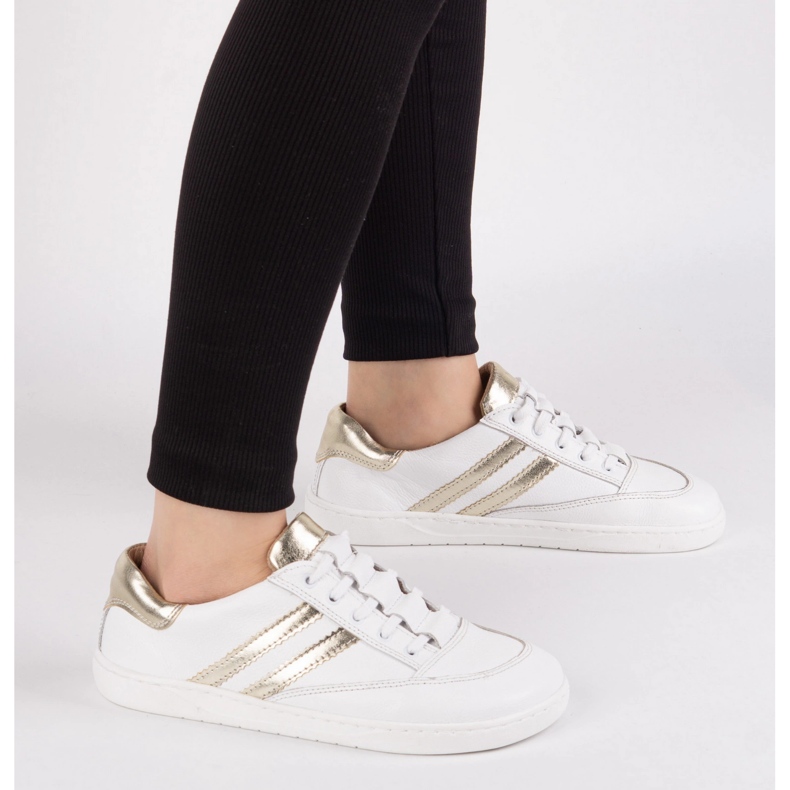 Sneakers Barefoot Women's Kaia Olivier - Chaussures en cuir blanc 2