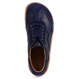 Chaussures en cuir aux pieds nus Olivier Eliza Navy Blue bleu 1