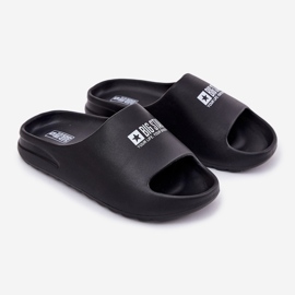 Big Star Slippers de mousse masculine avec le logo noir RR174A012 Big RR174A012 le noir 1