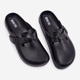 Big Star Flip Flip -flops Clogs pour hommes avec une grosse étoile RR174A022 BOUCLE NOIR 4