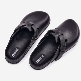 Big Star Flip Flip -flops Clogs pour hommes avec une grosse étoile RR174A022 BOUCLE NOIR 5