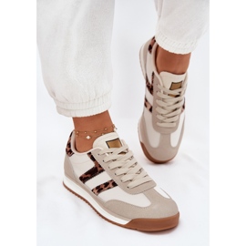 Basse baskets pour femmes beige léopard imprimé 5