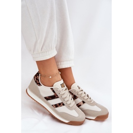 Basse baskets pour femmes beige léopard imprimé 7