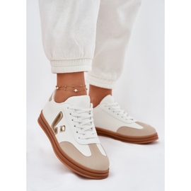 Baskets en cuir blanc blanche 2
