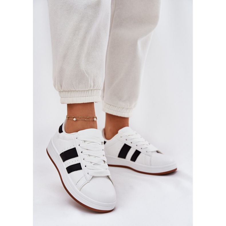 EVento Baskets pour femmes en cuir écologique, blanc 2