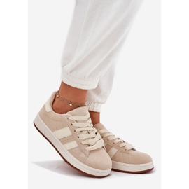 EVento Sneakers pour femmes avec Eco Suede Beige 1