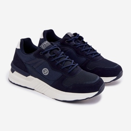 EVento Sneakers masculins Sports Chaussures sur la plate-forme bleu marine 1