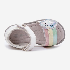 EVento Sandales pour enfants avec fermeture velcro, blanches 1