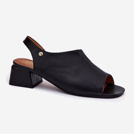 Sandales en cuir pour femmes sur Maciejka 06975-01 noir le noir 4