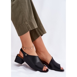 Sandales en cuir pour femmes sur Maciejka 06975-01 noir le noir 6