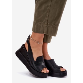 ARTIKER Sandales en cuir pour femmes pour ancre Artker 52C0484 noir 1