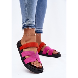 Les tongs des femmes avec Vinceza 17401 Veluosia Fuchsia rose 2