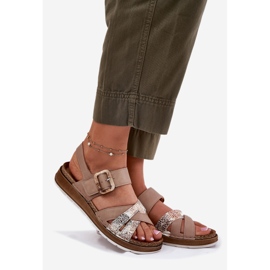 Sandales féminines avec inblu GS000056 beige 1