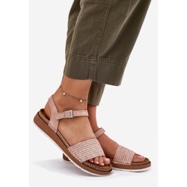 Sandales féminines avec tresse sur la ceinture rose Inblu GS000050 1 Sandales féminines avec tresse sur la ceinture rose Inblu GS000050 1