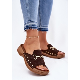 Brunes en daim pour femmes inblu tf0002k brun 2