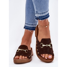 Brunes en daim pour femmes inblu tf0002k brun 3