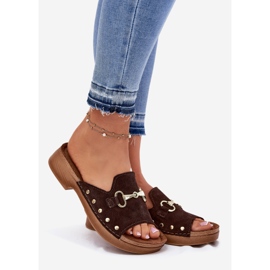 Brunes en daim pour femmes inblu tf0002k brun 1