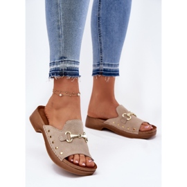 Slippers en daim des femmes inblu tf0002k beige 2 Slippers en daim des femmes inblu tf0002k beige 2