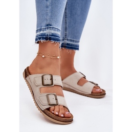 Inblu Les tongs prophylactiques des femmes dans le beige beige AA000068 2