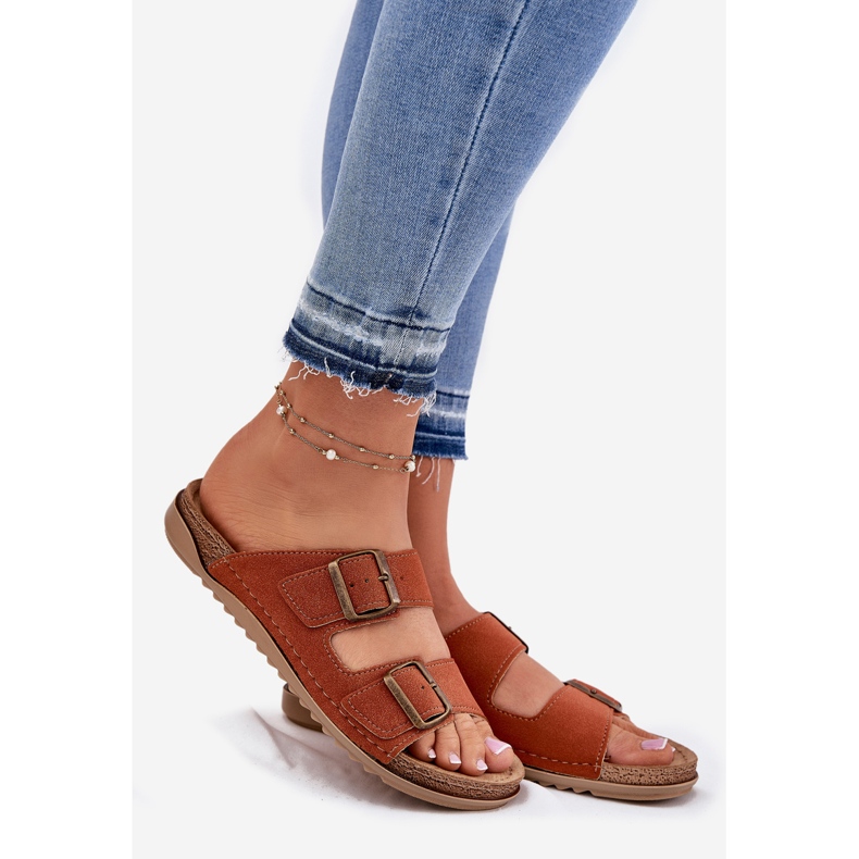 Inblu Les tongs prophylactiques des femmes dans l'orange à l'orange 1