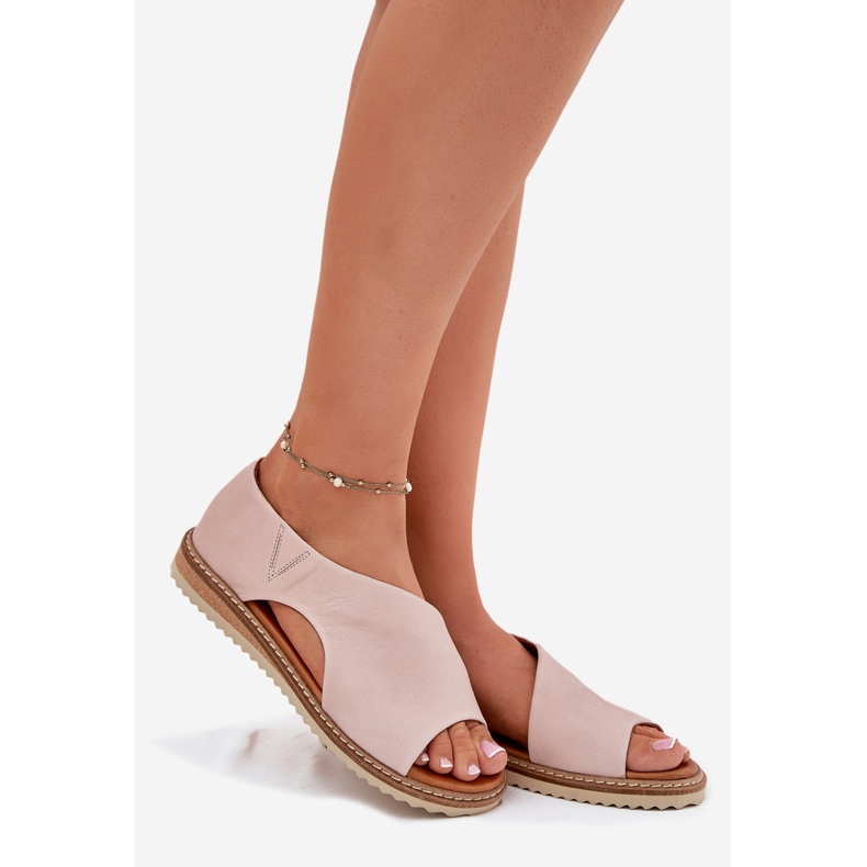 Sandales en cuir pour femmes Artiker 46C1018 Rose clair 1 Sandales en cuir pour femmes Artiker 46C1018 Rose clair 1