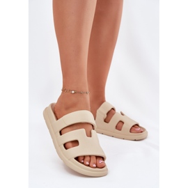 EVento Les tongs de mousse pour femmes beige 2