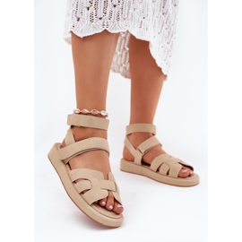 Sandales féminines avec beige 2