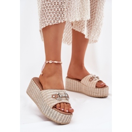 Coins féminins avec coin avec une décoration tresse et beige 2