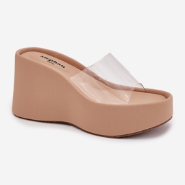 Cales féminines avec coin avec une ceinture beige transparente 1