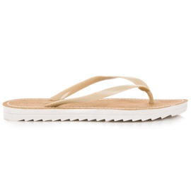 Vinceza Tongs beiges 2