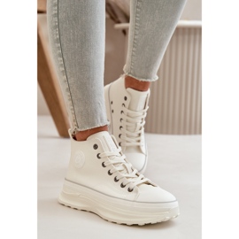 Sneakers pour femmes sur la plate-forme Big Star OO274064 Plateforme blanche 3