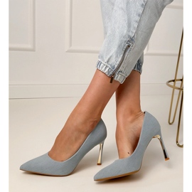 Les jeans classiques pompes sur une épingle dorée bleu 2