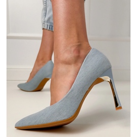 Les jeans classiques pompes sur une épingle dorée bleu 3