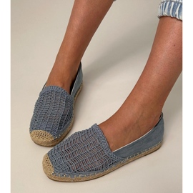Espadrilles Blue Openwork sur la plate-forme bleu 4