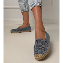 Espadrilles Blue Openwork sur la plate-forme bleu 5