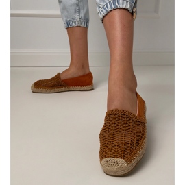 Brown Openwork Espadrilles sur la plate-forme brun 4